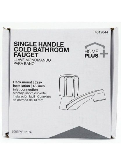 bathroom faucet, brand home, cold bathroom, cold bathroom faucet, cold water, deck mount, handle cold, handle cold bathroom, home plus, mount type, single handle, single handle cold, type deck, wash areas, water flow