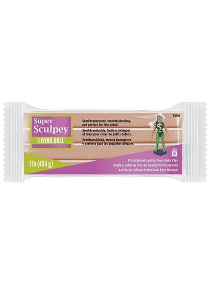 Sculpey Super Sculpey Living Doll Clay 454 GRAM - Beige