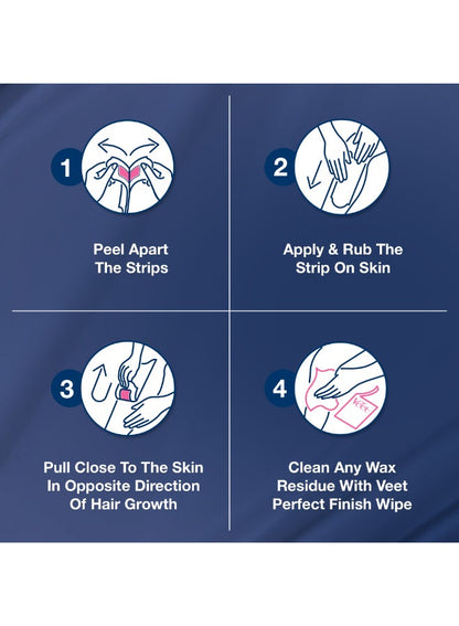 Veet Aloe Vera & Green Tea Gel Strips for Dry Skin