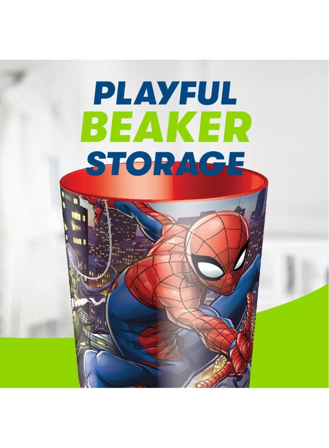 care feels, cool dry, cup cosmetic, cup giving, design fun, dry place, feels like, firefly, fun marvel, key tools, marvel spiderman, mild mint, oral care, toothbrushes toothpaste, young gums