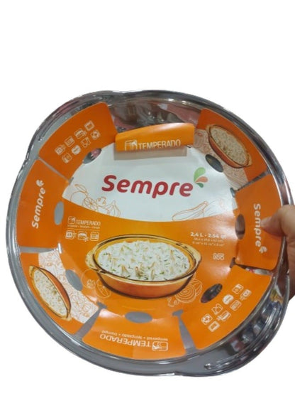 Sempre Glass Round Baking Dish 2.4L