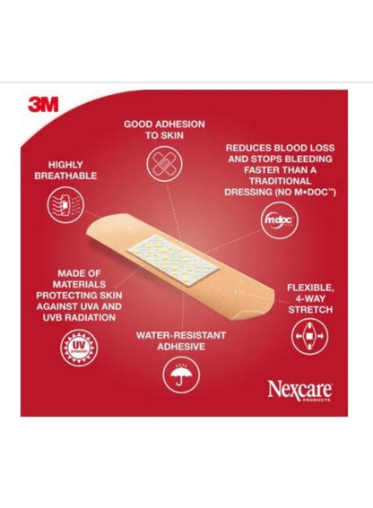 aid kit, blood stop, blood stop plasters, first aid, fit water, four way, kit key, minor cuts, nexcare blood, nexcare blood stop, plasters assorted, stop plasters, stop plasters assorted, water resistant, wear four