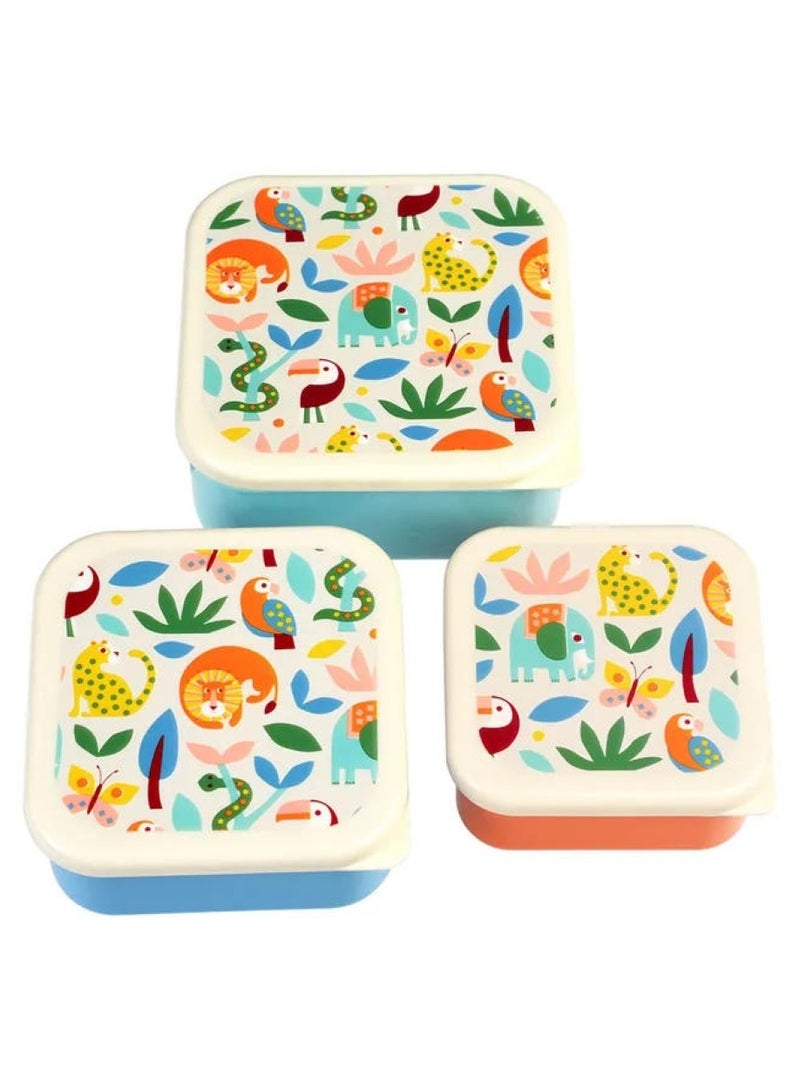 Rex London Wild Wonders Snack Pots Set of 3
