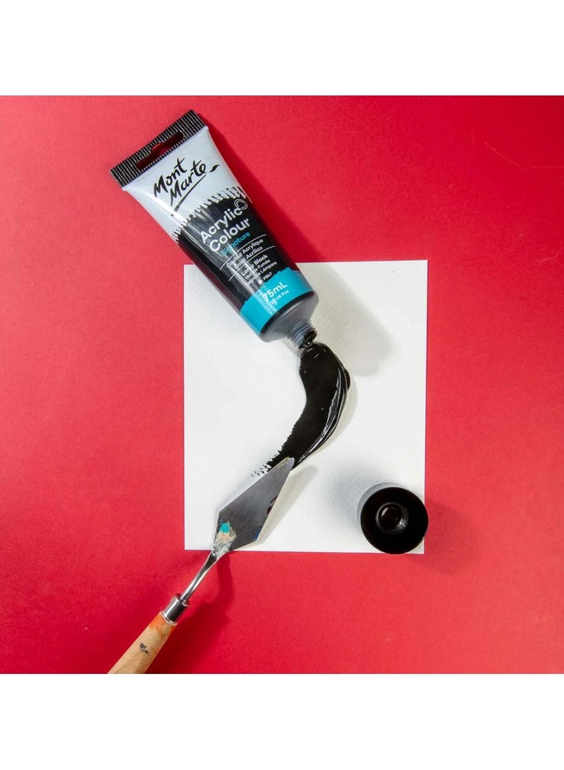 Mont Marte Acrylic Paint Tube 75ML Lamp Black