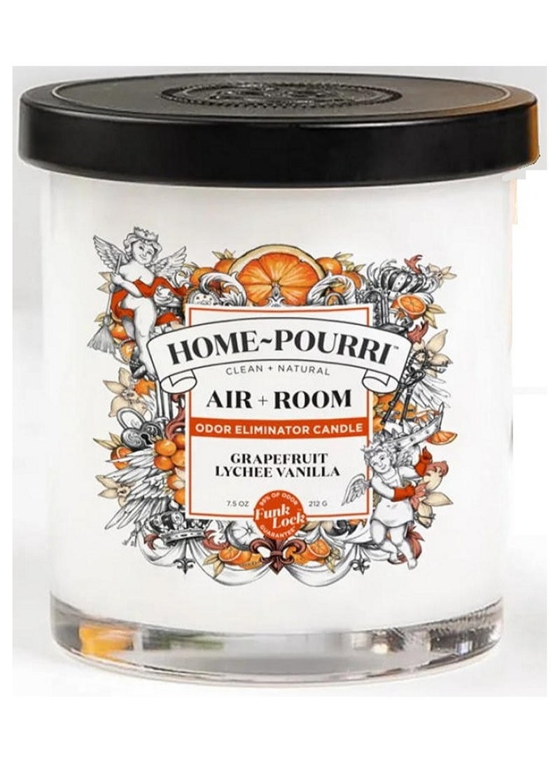 Odor Eliminator Candle Grapefruit Lychee Vanilla HOME~POURRI