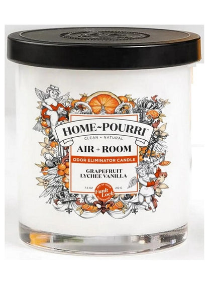 Odor Eliminator Candle Grapefruit Lychee Vanilla HOME~POURRI