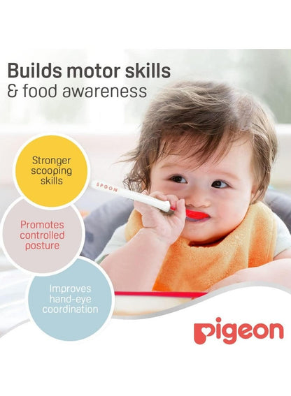Pigeon Do-It-Myself Plate Red for Toddlers