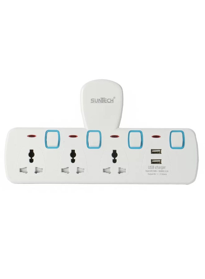 Suntech 3-Way Universal T-Socket with USB