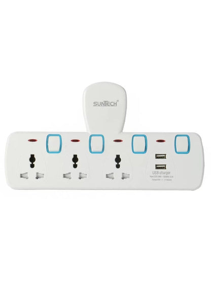Suntech 3-Way Universal T-Socket with USB