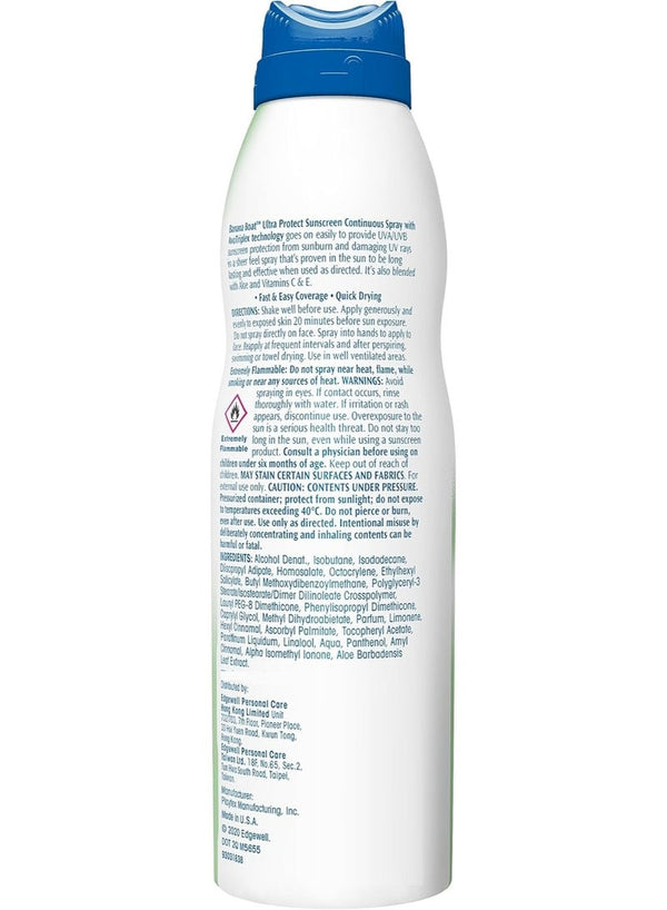 BANANA BOAT Ultraprotect Sunscreen Clear Spray 170G