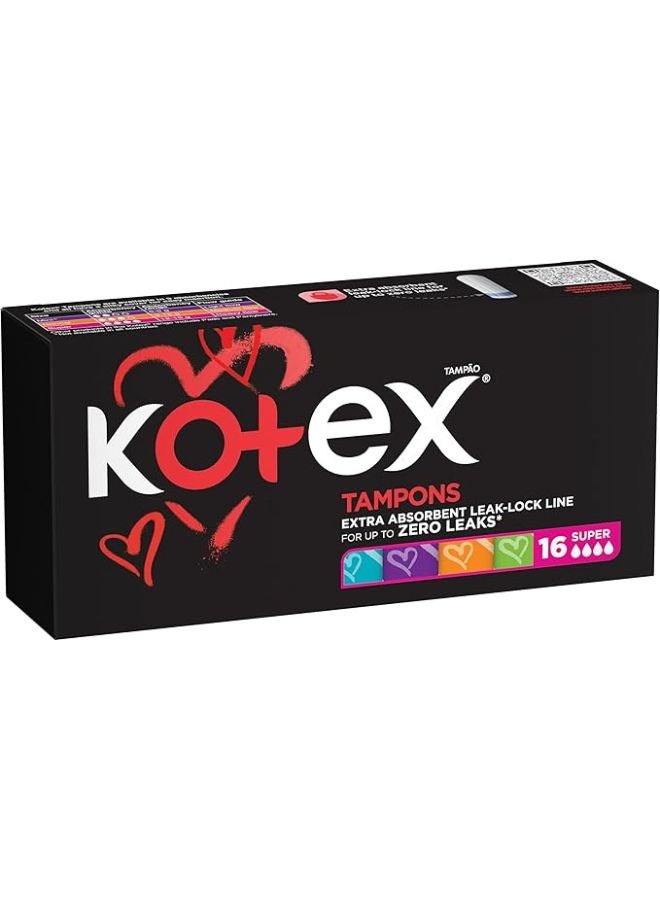 Kotex Tampons Extra Absorbent 16 Pieces