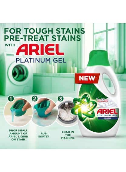 ariel, clean original, clean original liquid, deep cleaning, gel clean, gel clean original, laundry detergent, liquid detergent, one wash, original liquid, original liquid detergent, platinum gel, platinum gel clean, stain removal, stain remover