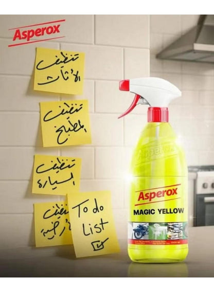 asperox, car rims, clean key, cleaner spray, cool dry, dermatologically tested, feel like, grease cleaner, grease cleaner spray, magic yellow, note keep, stain removal, stainless steel, surfaces magic, surfaces magic yellow