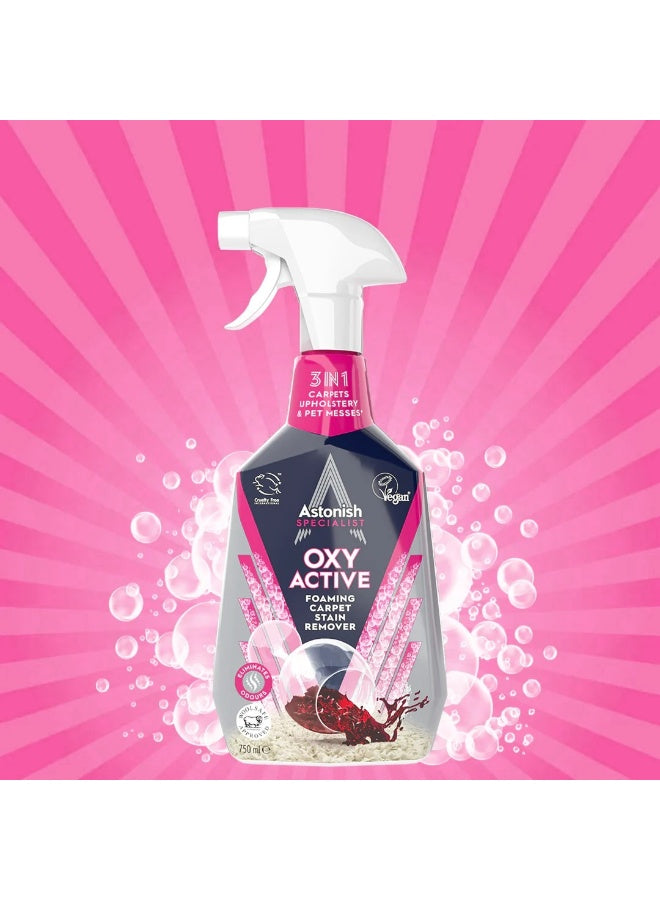 active foaming, astonish, carpet stain, deep cleaning, odours tough, oxy active, pet odours, remover spray, rugs pet, safe approved, spills wool, spray deep, stain remover, tough spills, wool safe