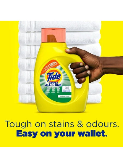 Tide Simply All In One Liquid Laundry Detergent 64 Loads Daybreak Fresh 2.72 L