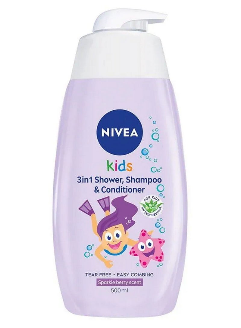 Nivea 3 In 1 Shower Gel Shampoo Conditioner for Kids