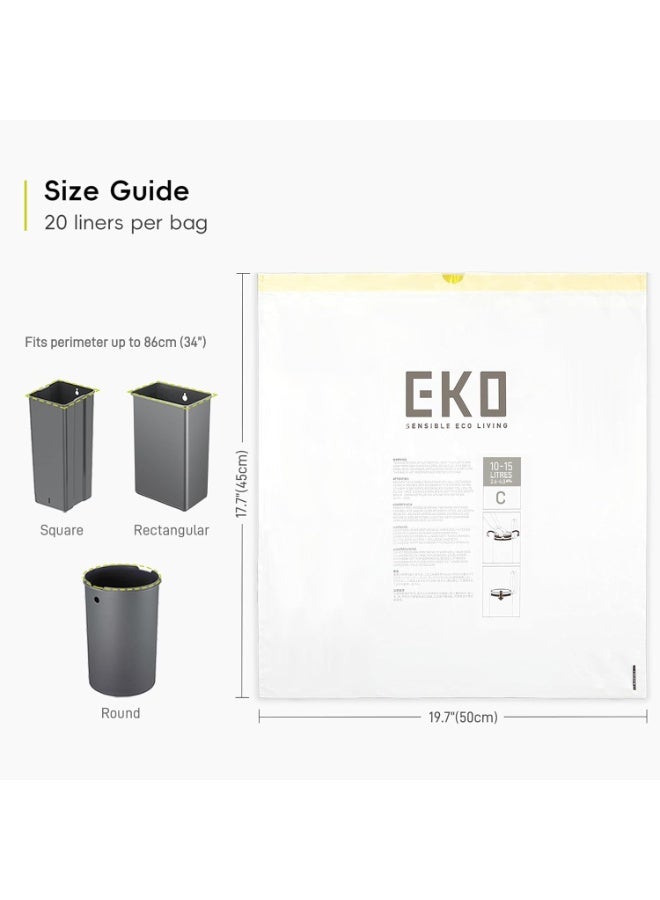10-15 litre, 10-15 litre capacity, 15l bins, bin liners, bins 10-15, bins 10-15 litre, cool dry, eko, eko bin, kitchen bins, kitchen bins 10-15, lift tie, litre capacity, time key, type bin