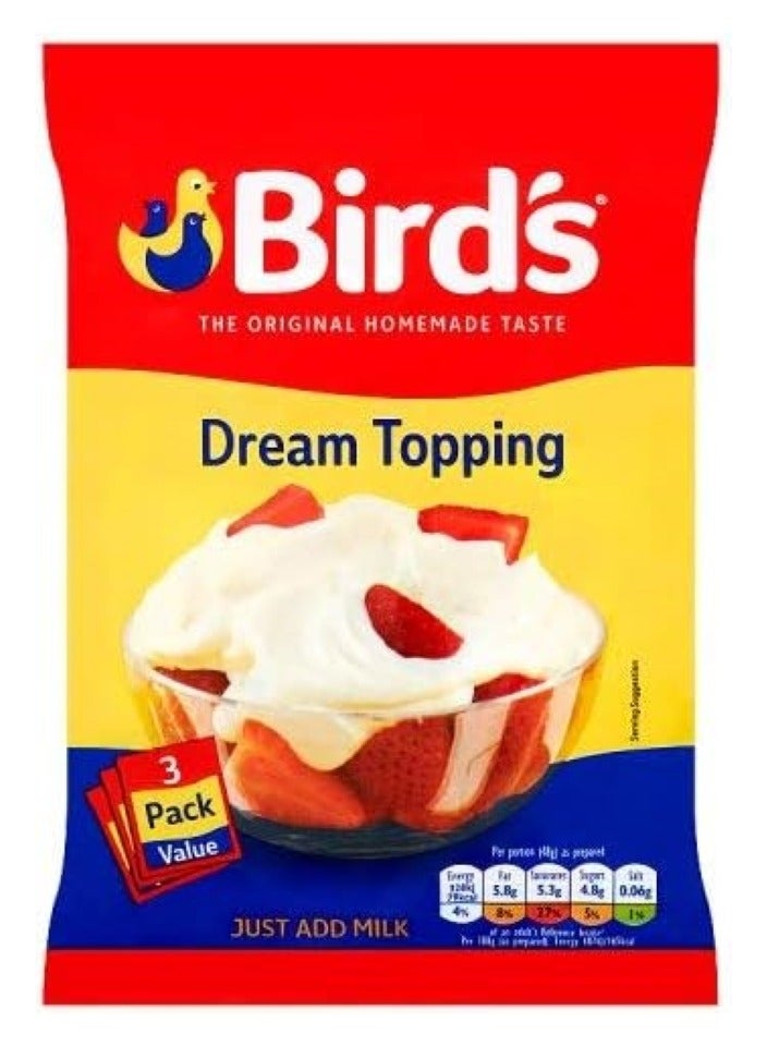 BIRDS Dream Topping Sachet 3 X 36G