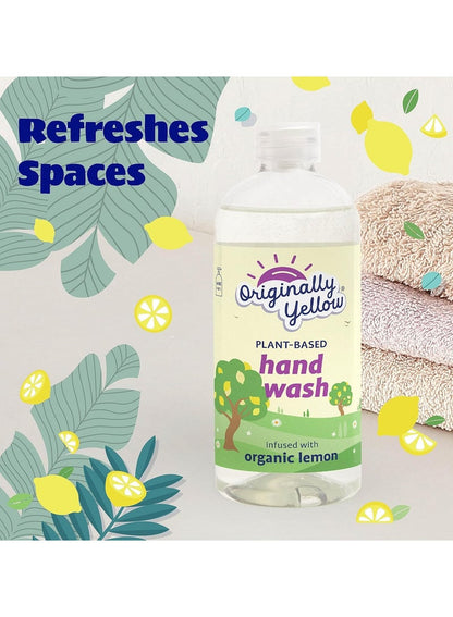 Organic Lemon Infused Hand Wash 470 ML - Originally Yellow