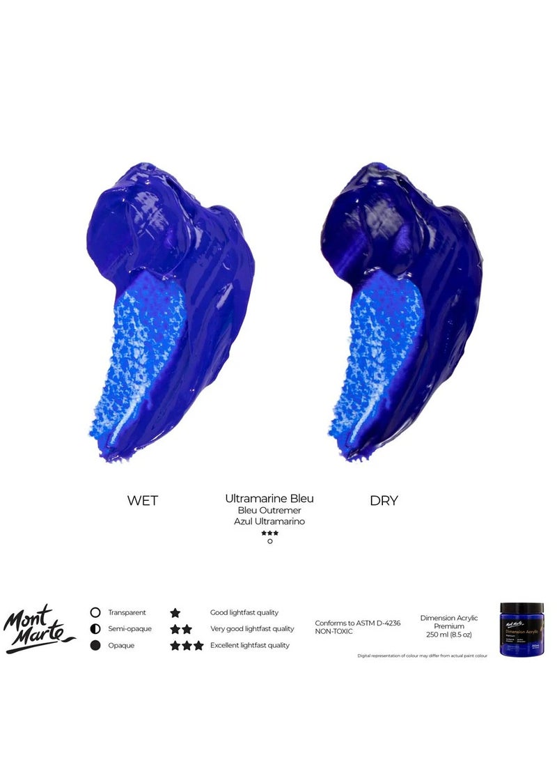 Mont Marte Ultramarine Blue Acrylic 250ML