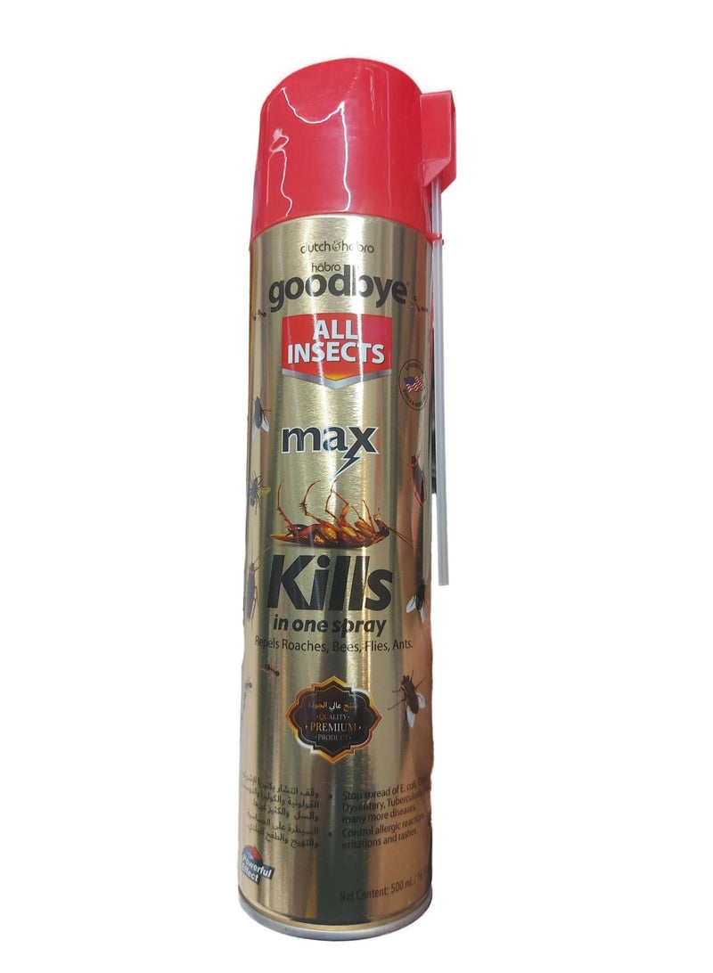 Goodbye Max All Insects Killer Spray 500 ML - Habro