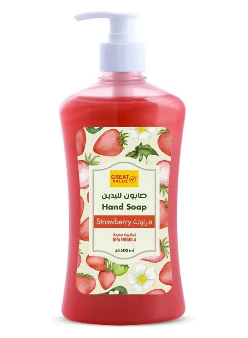 Liquid Hand Soap Strawberry 500 ML - Great Value