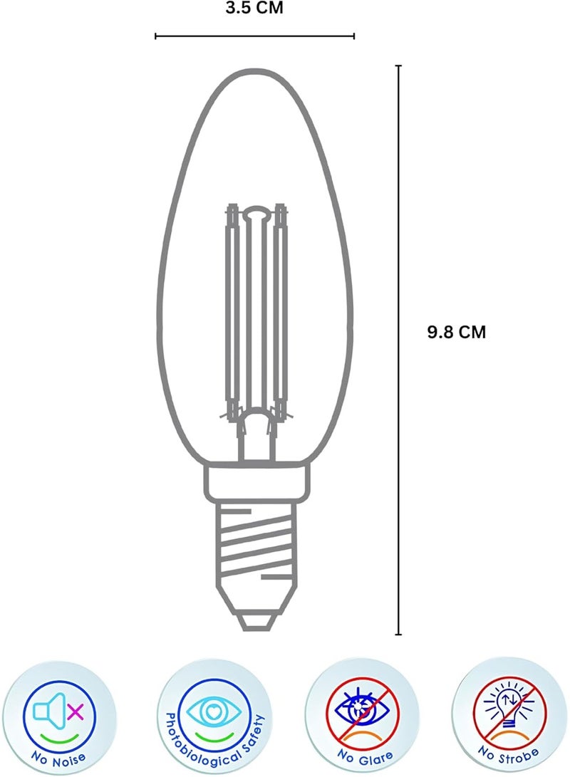 Levin Germany LED Candle Bulb Pack of 6