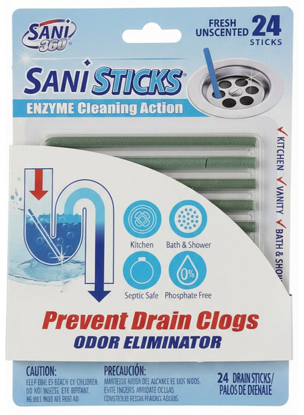 Sani Sticks Drain Cleaner 24 Count - Sani Sticks