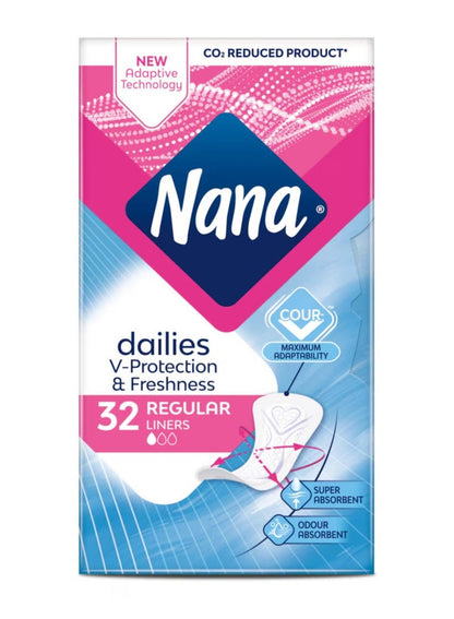 Nana V Protection & Freshness Liners 32 Pack