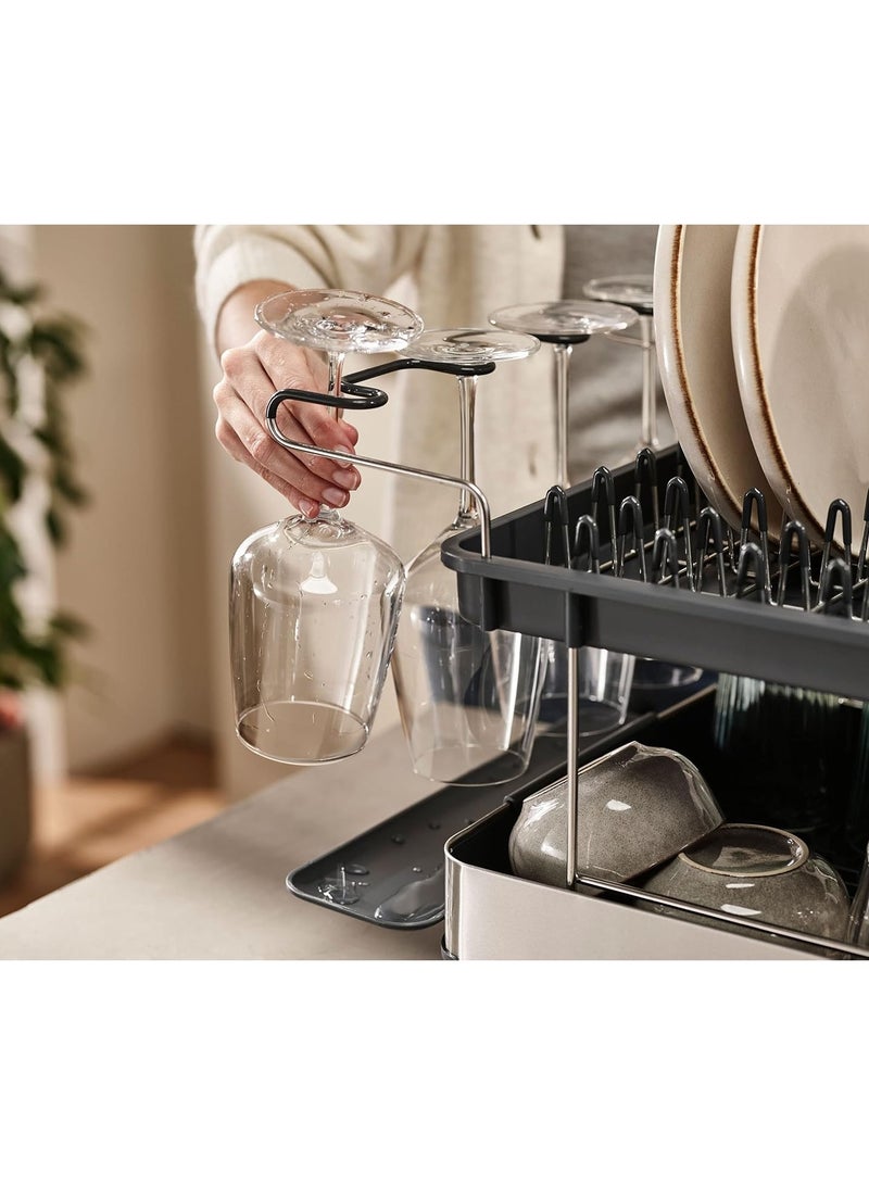 Joseph Joseph Excel Steel 2 Tier Dish Rack Black