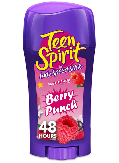 berry punch, berry punch deodorant, cool dry, day teen, deodorant 65g, dermatologically tested, gym bags, lady speed stick, punch deodorant, punch deodorant 65g, sensitive skin, spirit berry, spirit berry punch, teen spirit, teen spirit berry