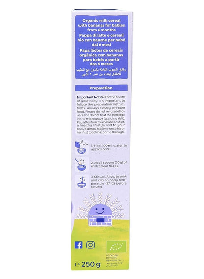 Holle Organic Milk Cereal Banana 250G