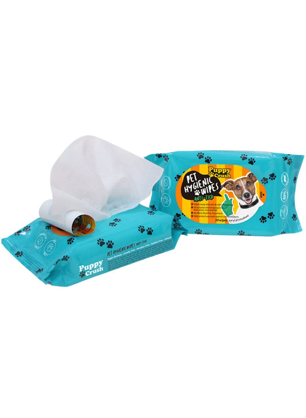 Puppy Crush Pet Hygienic Wipes Fresh Anti Tick
