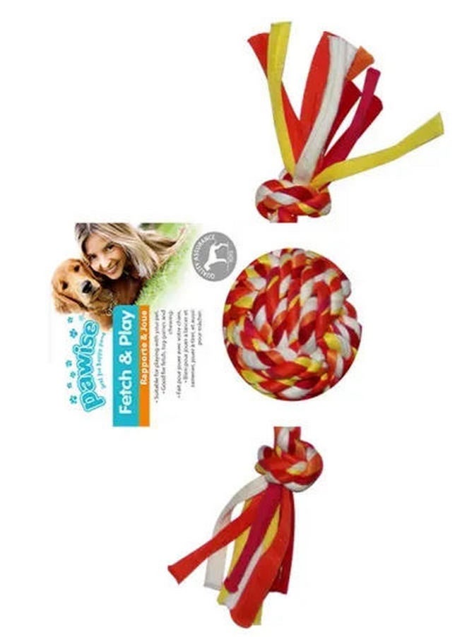 Pawise Colorful Braided Ball Dog Toy - 20 cm