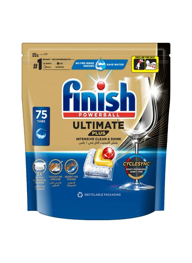 Finish Powerball Ultimate Plus Dishwasher Tablets - Lemon