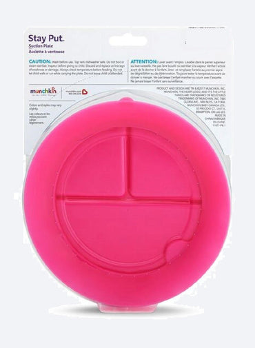 Munchkin Stay Put Suction Plate Pink