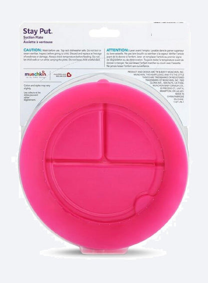 Munchkin Stay Put Suction Plate Pink