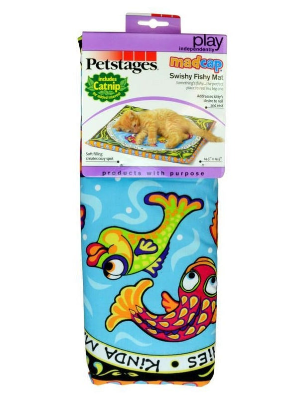 Petstages Madcap Swishy Fishy Catnip Play Mat