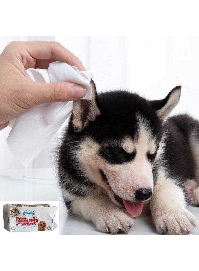 Pawise Deep Cleaning Wipes for Pets - 70 Pcs Pack