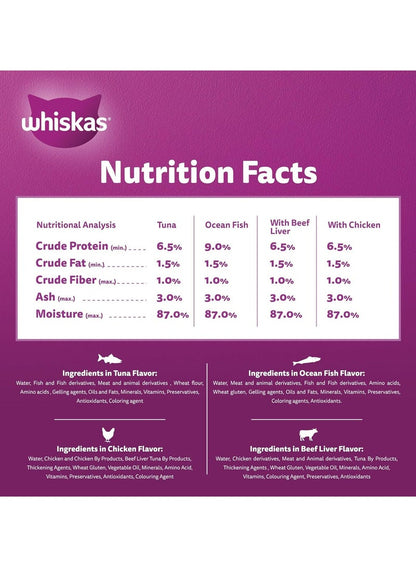 Whiskas Mixed Favorites Wet Cat Food - 12 Pouches