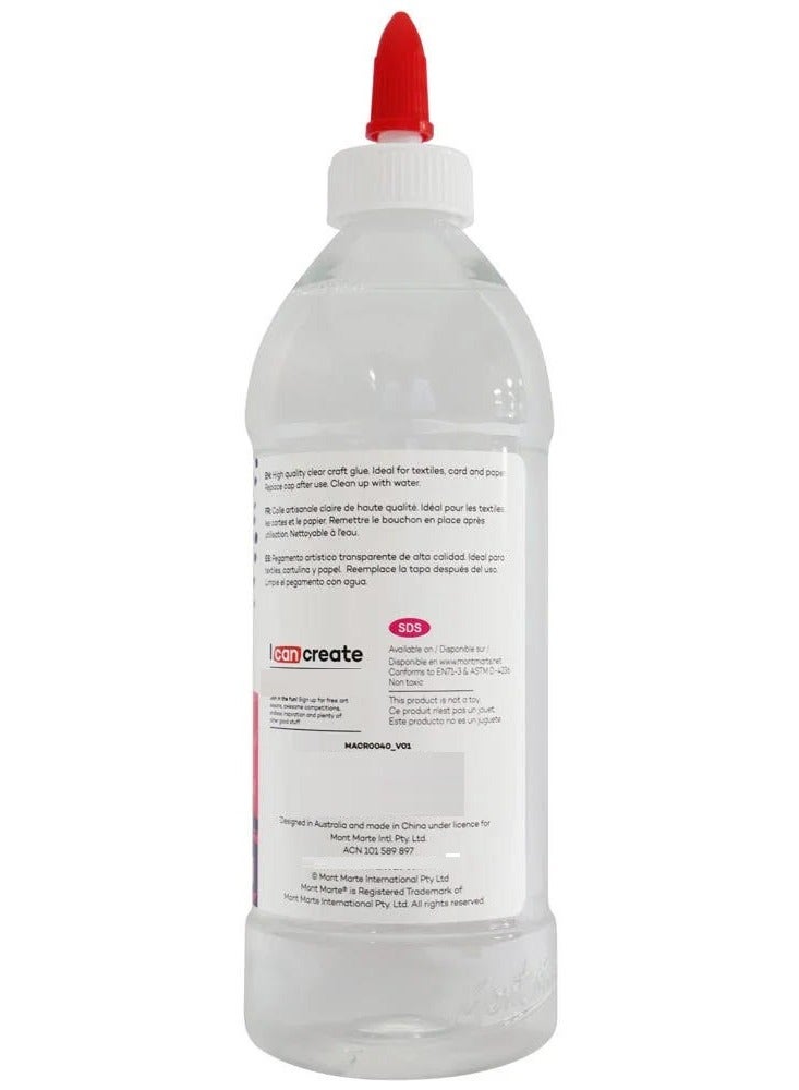 Mont Marte Clear PVA Craft Glue 500G