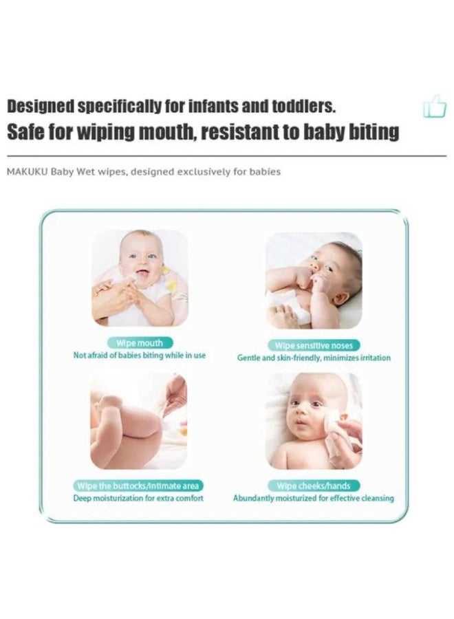Makuku 99% Water Based Baby Wet Wipes - 20 Pcs