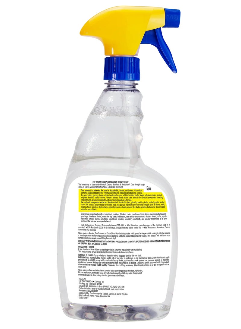 Zep Quick Clean Disinfectant Cleaner 946 ML