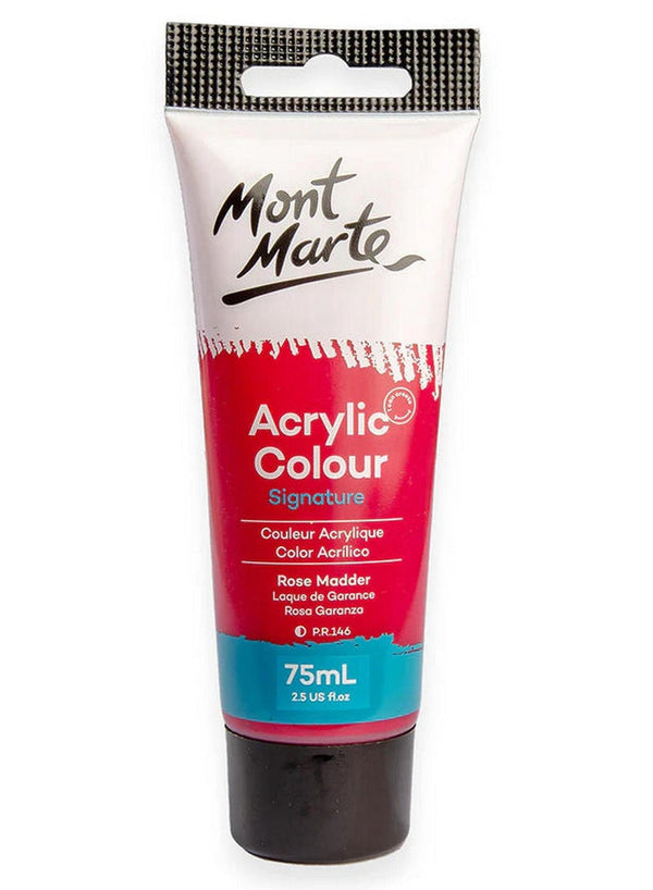 Mont Marte Acrylic Colour Paint Tube 75 ML Rose Madder