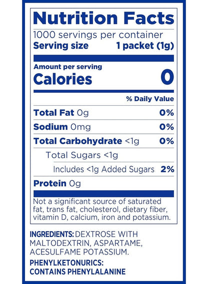 Equal Original Zero Calorie Sweetener Pack