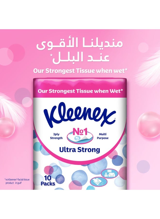 Kleenex Ultra Strong Facial Tissue - 10 Soft Packs