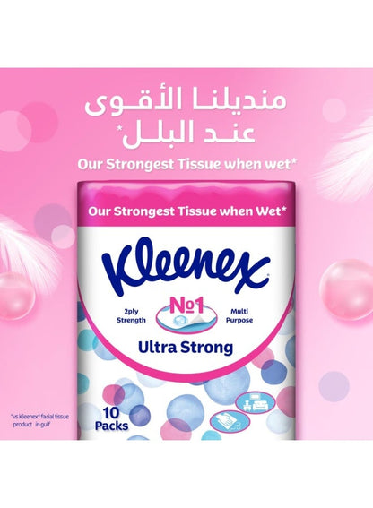 Kleenex Ultra Strong Facial Tissue - 10 Soft Packs