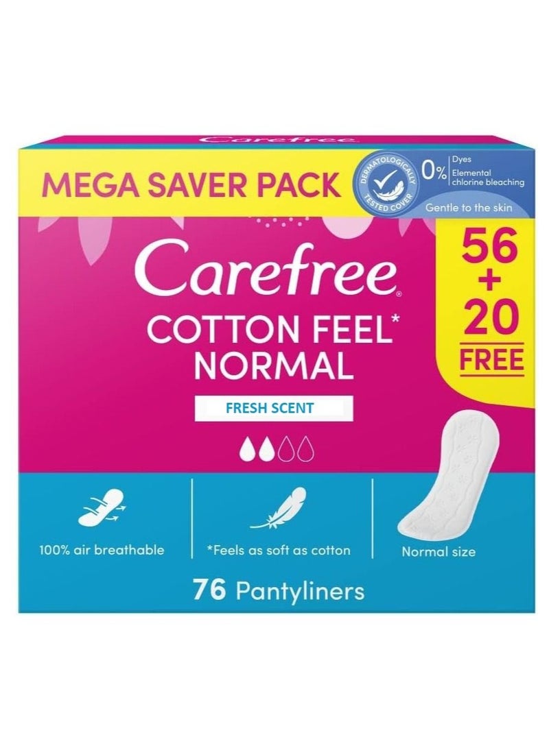 Carefree Daily Cotton Panty Liners Fresh Scent