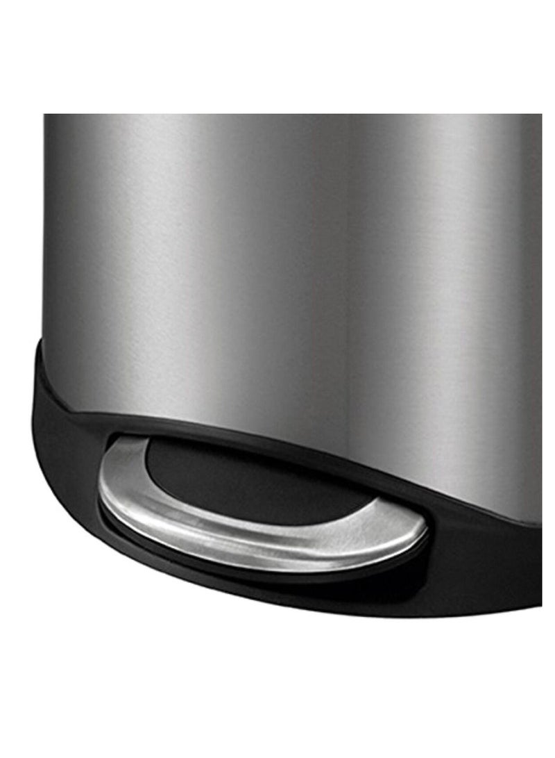 EKO Shell Step Pedal Bin Silver 10 Liter