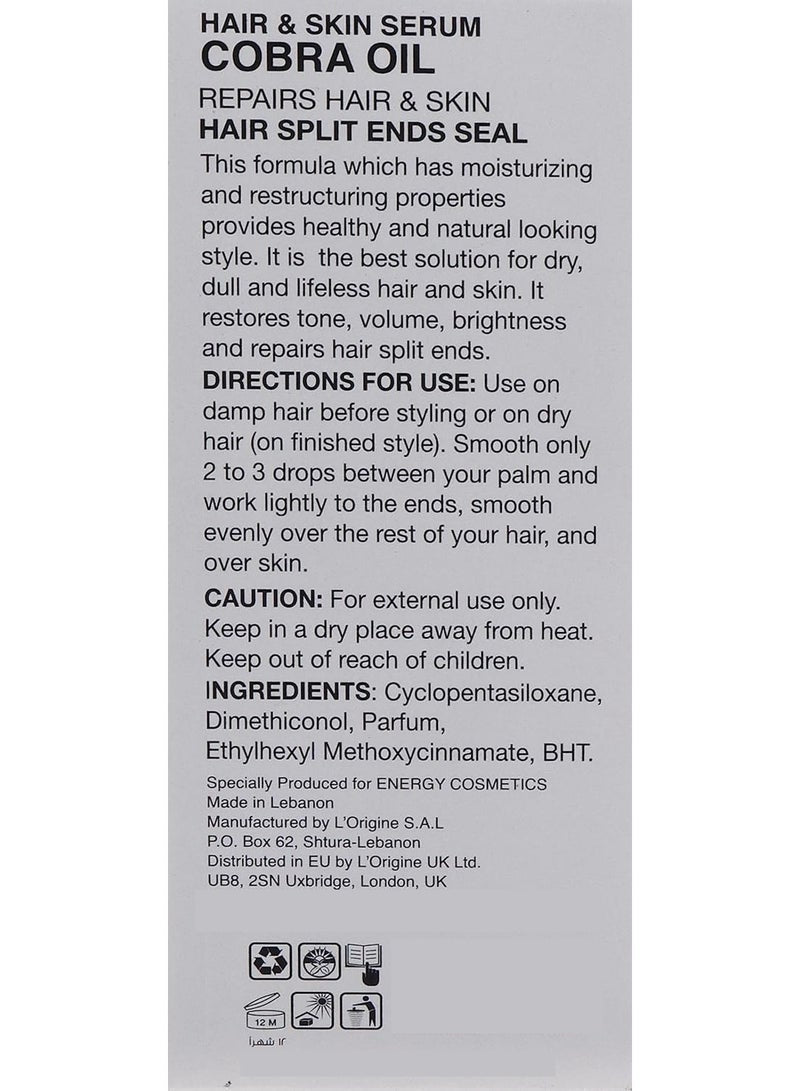 ENERGY COSMETICS Hair And Skin Serum Cobra Oil 30 ML